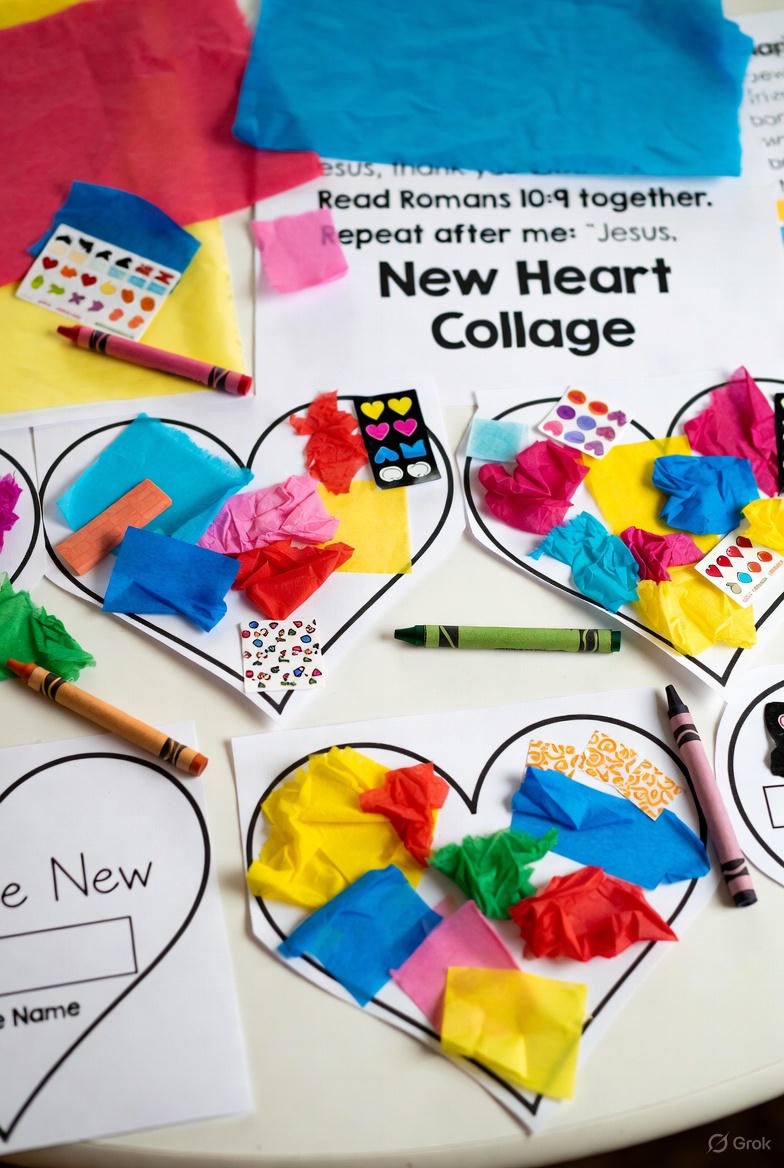 New Heart Collage craft example